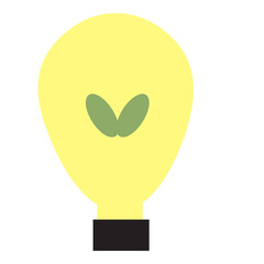 bulb with green heart