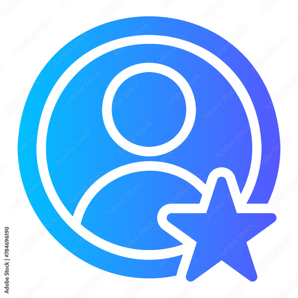 Sticker star gradient icon