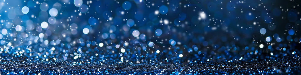 Sparkling Blue Bokeh Lights Background for Elegant Designs