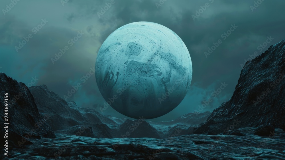 Canvas Prints uranus planet generative ai