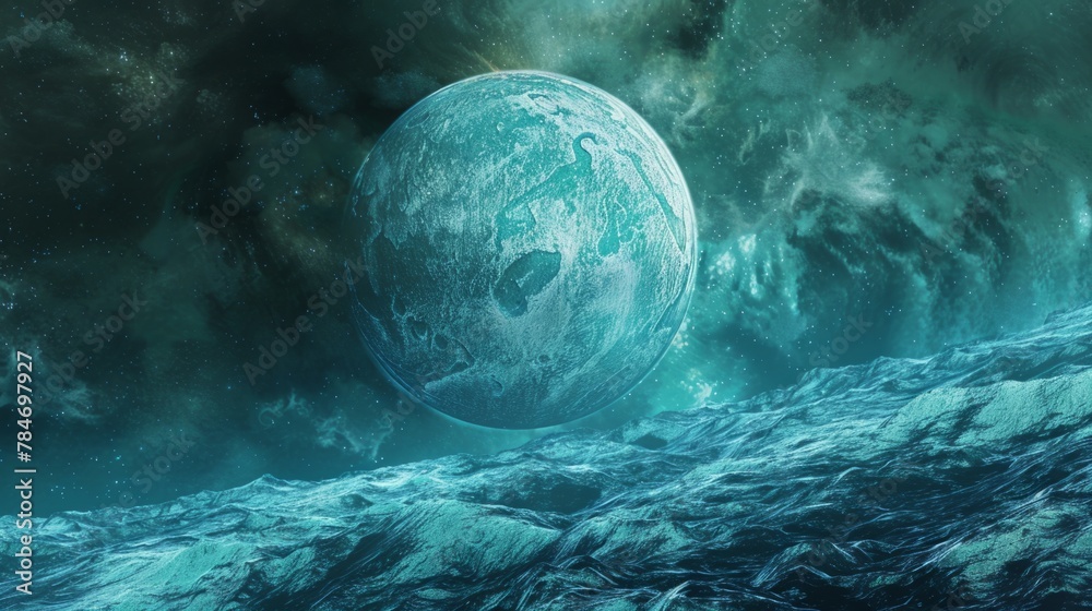 Canvas Prints uranus planet generative ai