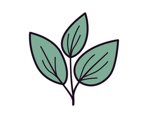 Sprout with leaf vector icon. Plant symbol of nature and environment.