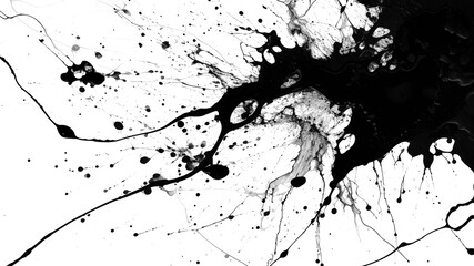 Watercolor Black Splatter Universe