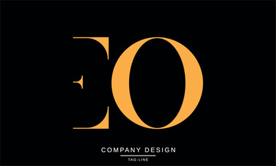 EO, OE Abstract Letters Logo Monogram design Icon Font