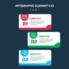 Colorful Infographic elements V.13. Can be used for steps, options, business processes, workflow, diagram, flowchart concept, timeline, marketing icons, Layout, banner, and etc.