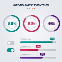 Colorful Infographic elements V.29. Can be used for steps, options, business processes, workflow, diagram, flowchart concept, timeline, marketing icons, Layout, banner, and etc.