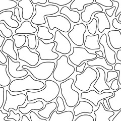 Abstract Organic Form Pattern in Black and White