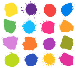 Blots Collection And Isolated White Background