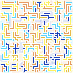Seamless color pattern of horizontal and vertical lines. Imitation of a maze. Abstract Background template for design and creativity
