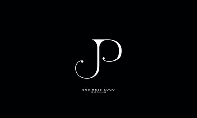 JP, PJ, J, P, Abstract Letters Logo Monogram