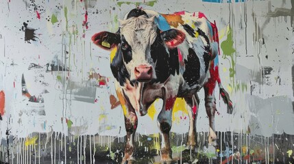 Fototapeta premium milk cow generative ai