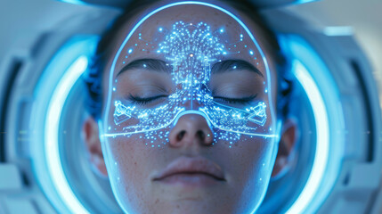 futuristic head scanner