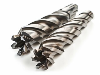 Cemented carbide instruments for precise metalworking, featuring sharp edges and a robust design, isolated on a clean, white background 