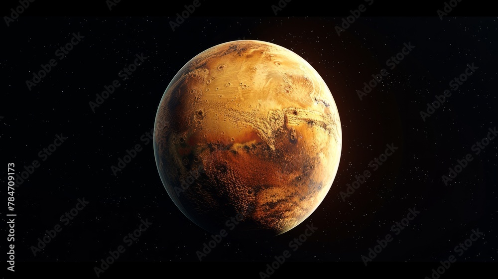 Wall mural planet mars generative ai