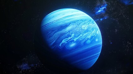 Naklejka premium planet neptune generative ai