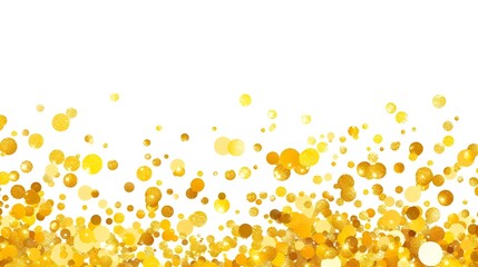 Gold Background. Yellow, Golden and Gold Circles on White Background. Vector Colorful Circles Confetti Isolated on White Background ai generated 