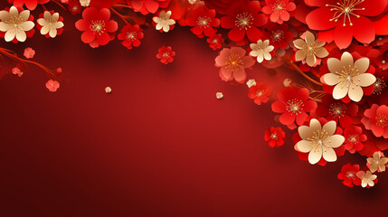 Obraz na płótnie Canvas Red Chinese holiday background 