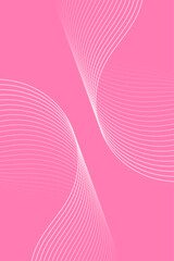 Abstract background with waves for banner. Standart poster size. Vector background with lines. Element for design isolated on pink. Pink gradient. Brochure, booklet. Summer, spring. Mother's Day