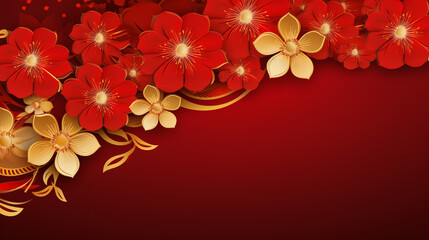 Fototapeta na wymiar Red Chinese holiday background 