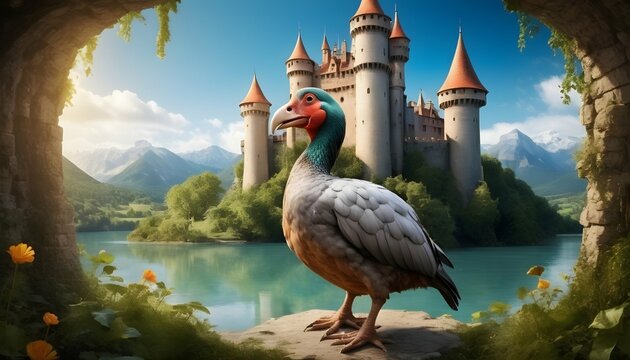 A Dodo Bird In A Fairy Tale Castle