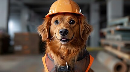 Paws & Hard Hats: Canine Construction Chief. Concept Dog Fashion Show, Canine Couture Designers, Trendy Pet Accessories
