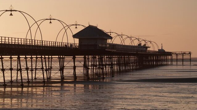 Southport pier at sunset