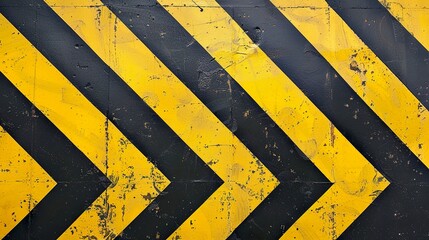Yellow lines and chevrons on a black background in a simplicity and unique style. Yellow chevrons background for visual impact.