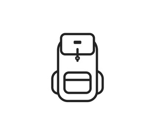 backpack line icon. travel, hiking and vacation symbol. isolated vector image for tourism design