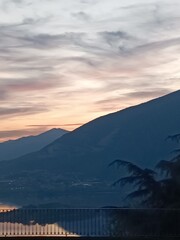 sunset in the mountains