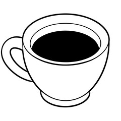 Coffee circle top side in perspective vector