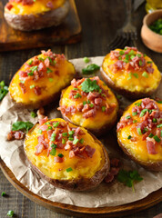 Baked stuffed potatoes