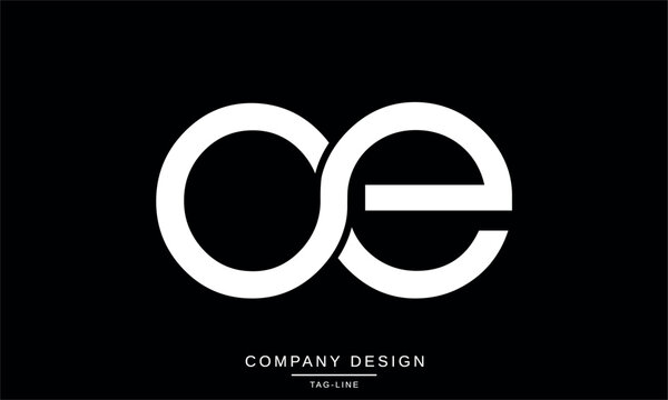 OE, EO Abstract Letters Logo Monogram Design Icon Font