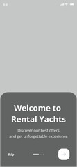 Yacht Renting and Luxury Yachts for Rent , Boat Reservation , Sailboat Booking App UI Kit Template