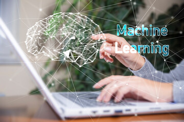 Machine learning technology, business concept - 784721147
