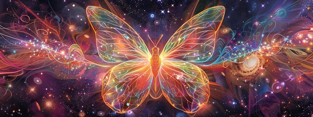Butterfly Dreams Mystical Patterns in Cosmic Space