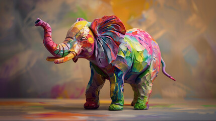 Obraz premium elephant made from modelling clay