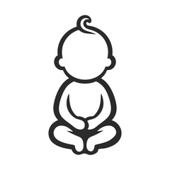 Baby Crawling Silhouettes . Good use for logo or symbol your company. Easy to edit or change color.