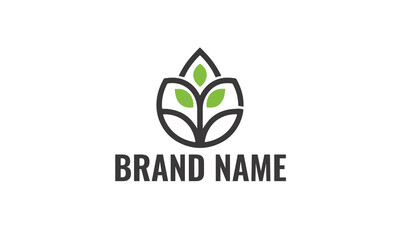 Green eco tree Logo Template