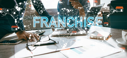 Franchise business model and strategy concept - 784723322
