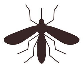 Mosquito bug insect gnat isolated concept. Vector flat graphic design cartoon illustration