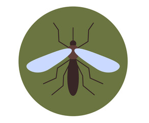 Mosquito bug insect gnat isolated concept. Vector flat graphic design cartoon illustration