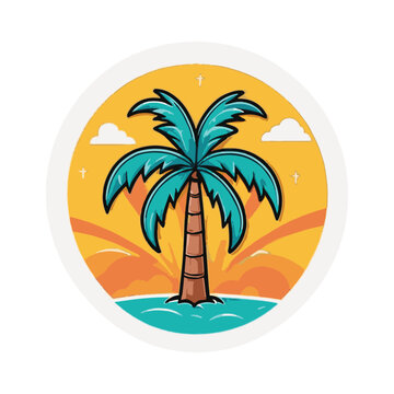 clipart vector isolation a palm tree