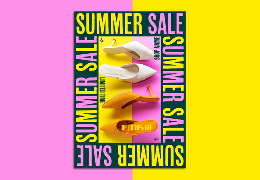 Ultra Vibrant Sale Promotion Design Layout Poster