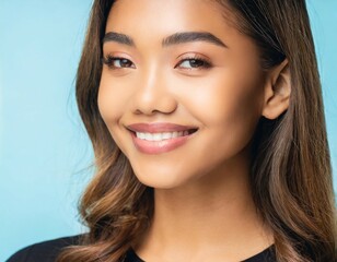 Obraz premium Woman face before and after cosmetic procedure. Plastic operation concept.