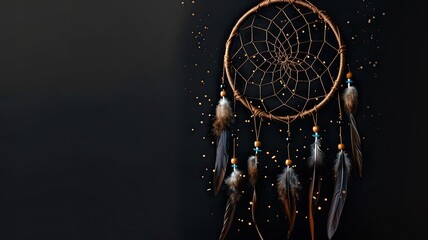 Dream catcher made with black lace