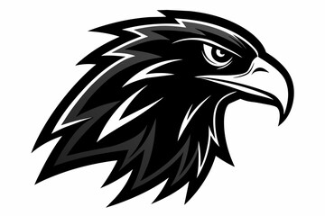 Fototapeta premium Eagle head logo black silhouette of vector illustration