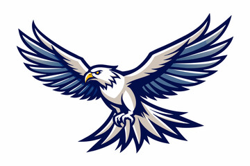 A soaring eagle with outstretched wings using continuous lines, conveying its strength and power as it rides the thermals