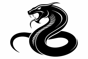 Snake logo silhouette vector illustration