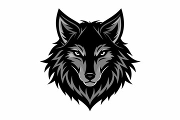 Fototapeta premium wolf head logo silhouette vector illustration