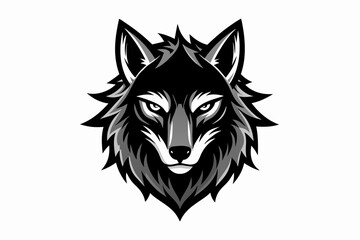 Obraz premium wolf head logo silhouette vector illustration